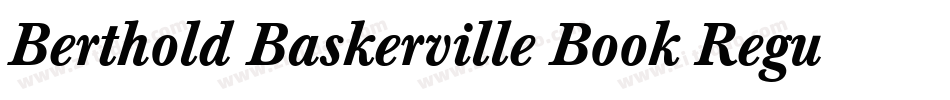 Berthold Baskerville Book Regular字体转换